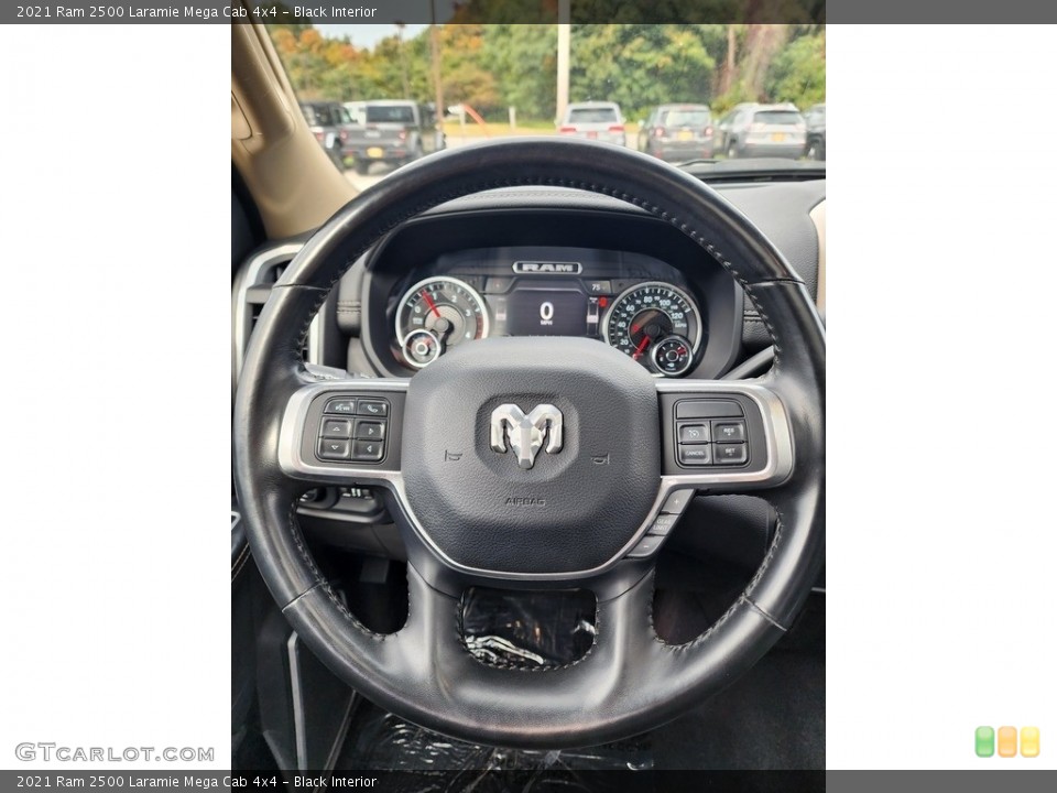 Black Interior Steering Wheel for the 2021 Ram 2500 Laramie Mega Cab 4x4 #145014829