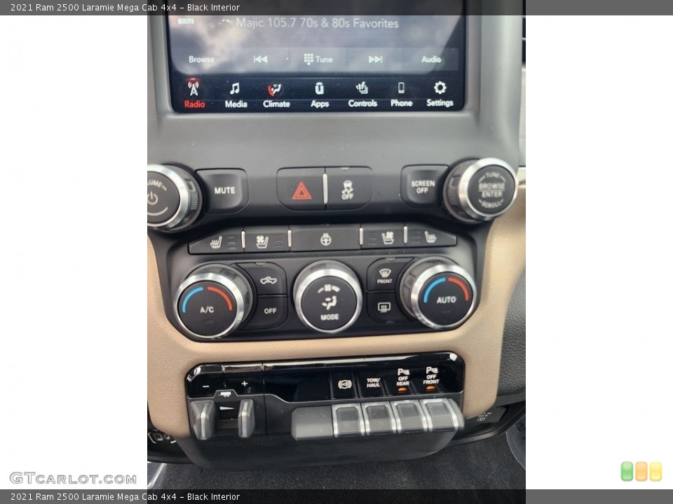 Black Interior Controls for the 2021 Ram 2500 Laramie Mega Cab 4x4 #145014856