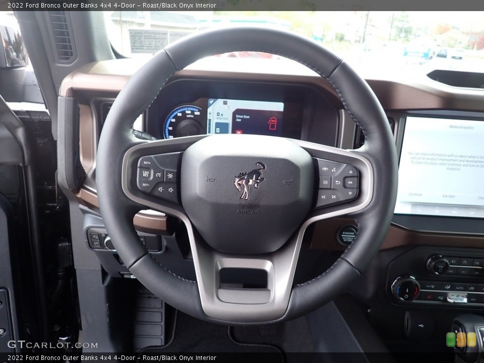 Roast/Black Onyx Interior Steering Wheel for the 2022 Ford Bronco Outer Banks 4x4 4-Door #145014946