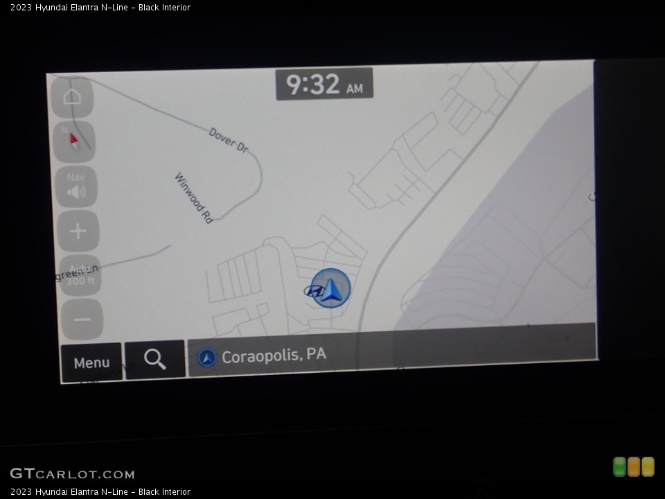 Black Interior Navigation for the 2023 Hyundai Elantra N-Line #145017628