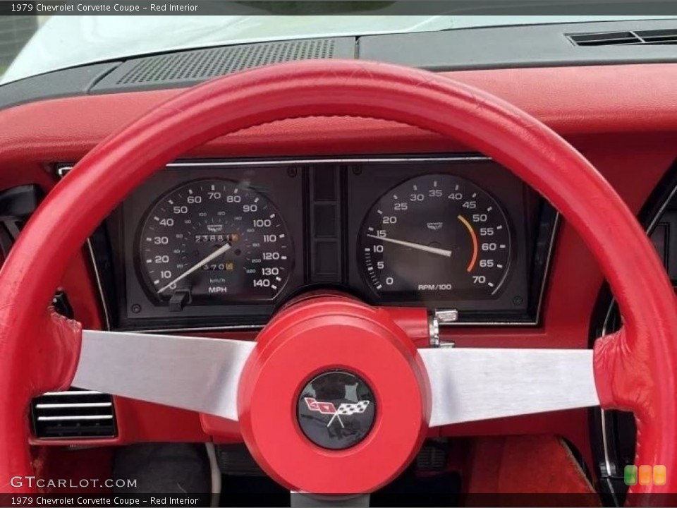 Red Interior Steering Wheel for the 1979 Chevrolet Corvette Coupe #145020844