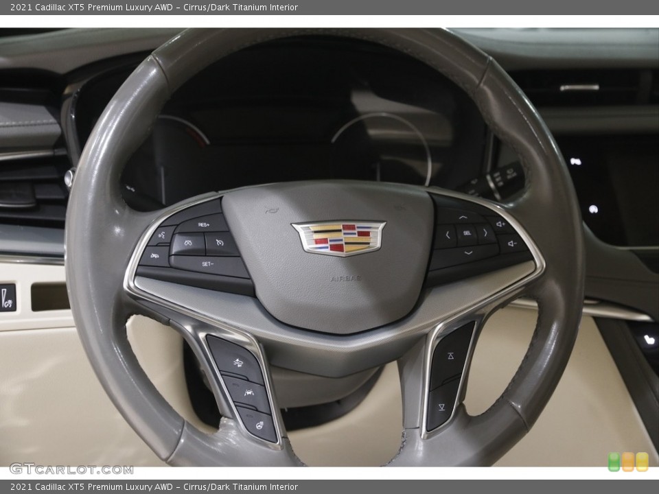 Cirrus/Dark Titanium Interior Steering Wheel for the 2021 Cadillac XT5 Premium Luxury AWD #145021048