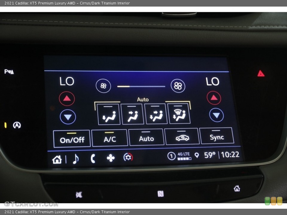 Cirrus/Dark Titanium Interior Controls for the 2021 Cadillac XT5 Premium Luxury AWD #145021063