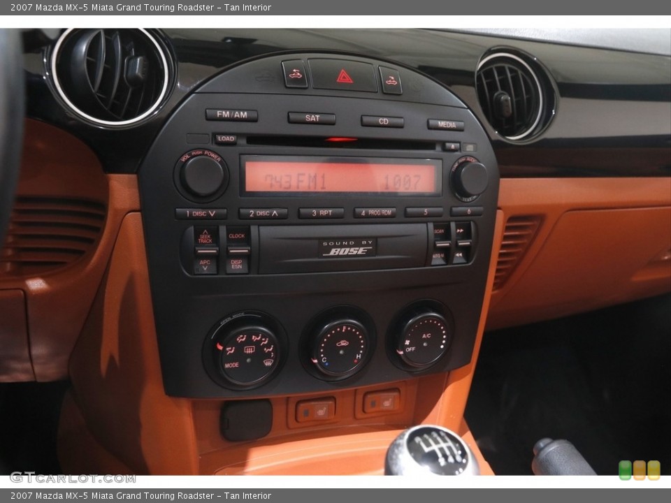 Tan Interior Controls for the 2007 Mazda MX-5 Miata Grand Touring Roadster #145021201