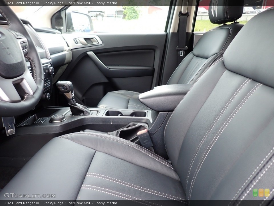 Ebony Interior Front Seat for the 2021 Ford Ranger XLT Rocky Ridge SuperCrew 4x4 #145023122