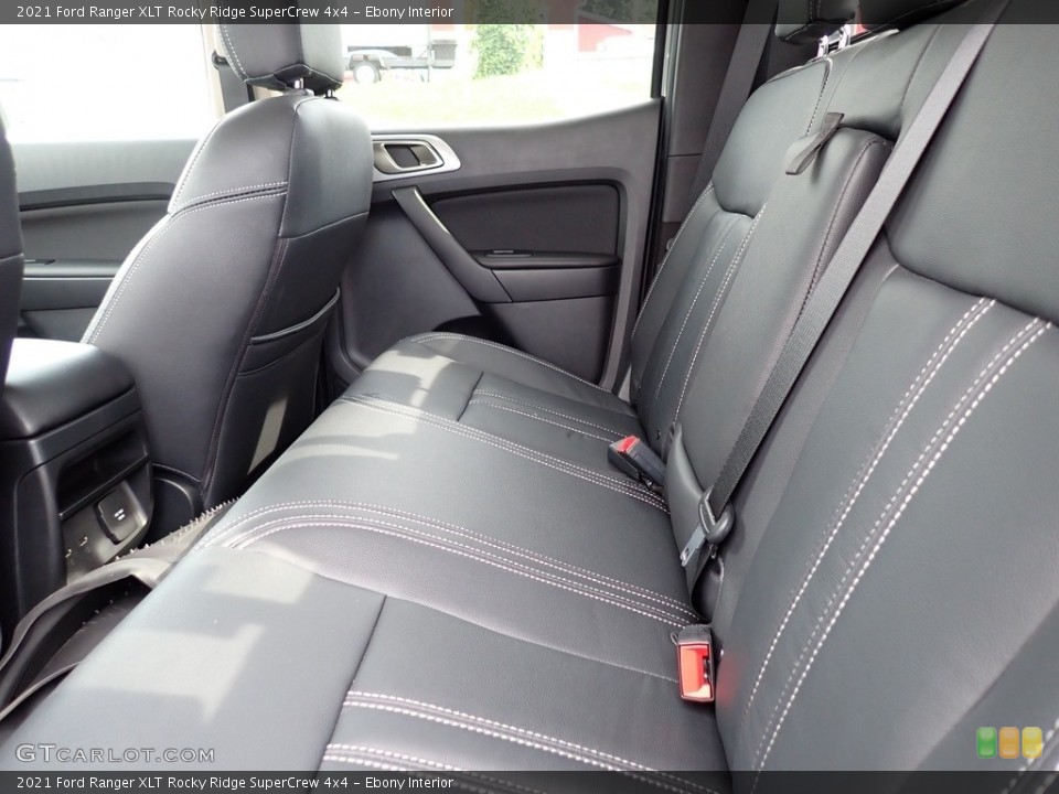 Ebony Interior Rear Seat for the 2021 Ford Ranger XLT Rocky Ridge SuperCrew 4x4 #145023146