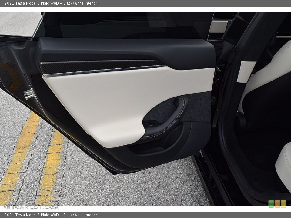 Black/White Interior Door Panel for the 2021 Tesla Model S Plaid AWD #145023230