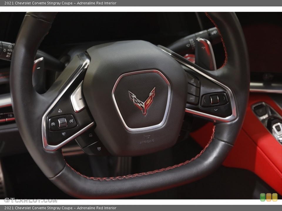 Adrenaline Red Interior Steering Wheel for the 2021 Chevrolet Corvette Stingray Coupe #145025537