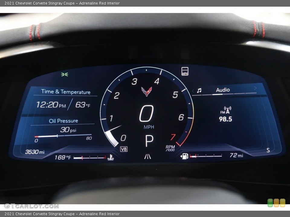 Adrenaline Red Interior Gauges for the 2021 Chevrolet Corvette Stingray Coupe #145025546