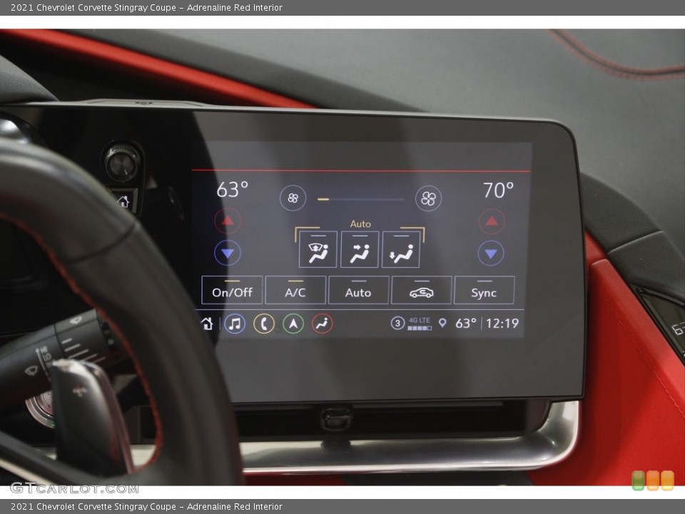Adrenaline Red Interior Controls for the 2021 Chevrolet Corvette Stingray Coupe #145025603