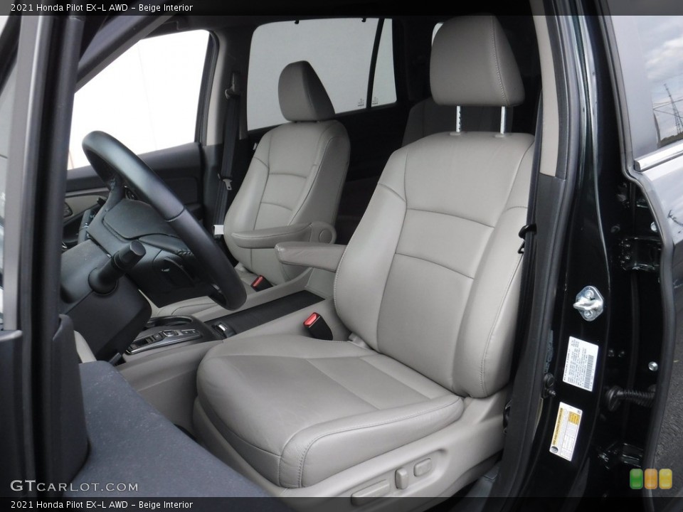 Beige Interior Front Seat for the 2021 Honda Pilot EX-L AWD #145034182