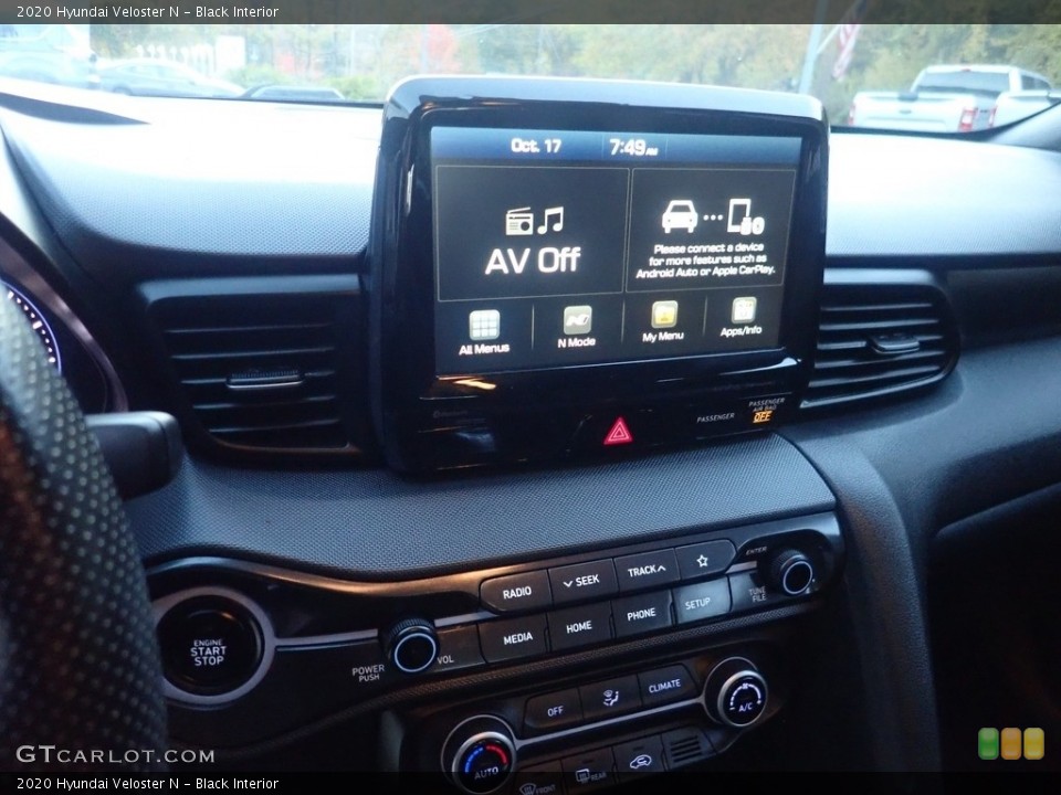 Black Interior Controls for the 2020 Hyundai Veloster N #145035541