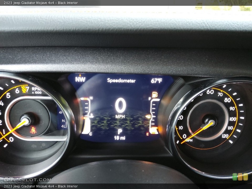 Black Interior Gauges for the 2023 Jeep Gladiator Mojave 4x4 #145035664
