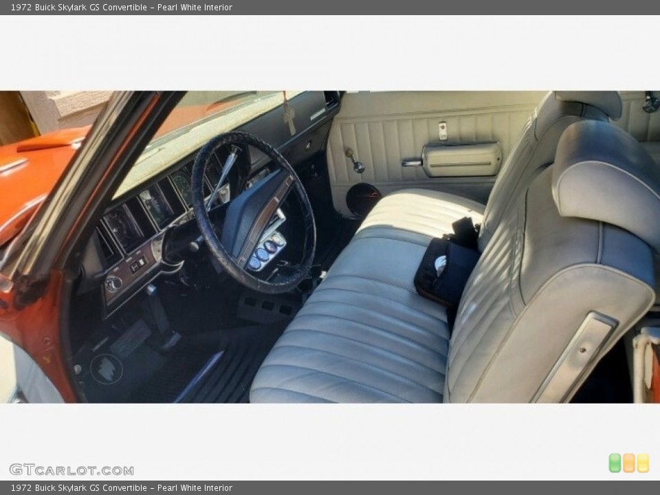 Pearl White Interior Photo for the 1972 Buick Skylark GS Convertible #145035883