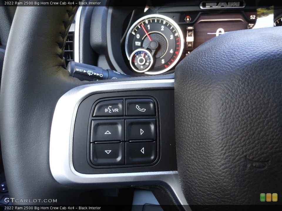 Black Interior Steering Wheel for the 2022 Ram 2500 Big Horn Crew Cab 4x4 #145039171