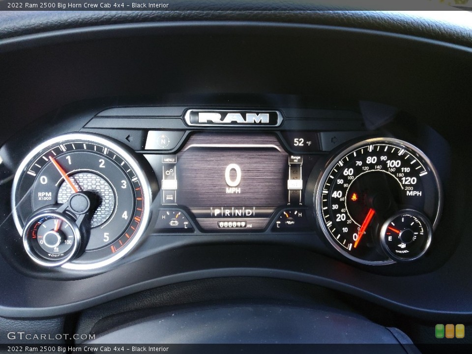 Black Interior Gauges for the 2022 Ram 2500 Big Horn Crew Cab 4x4 #145039224