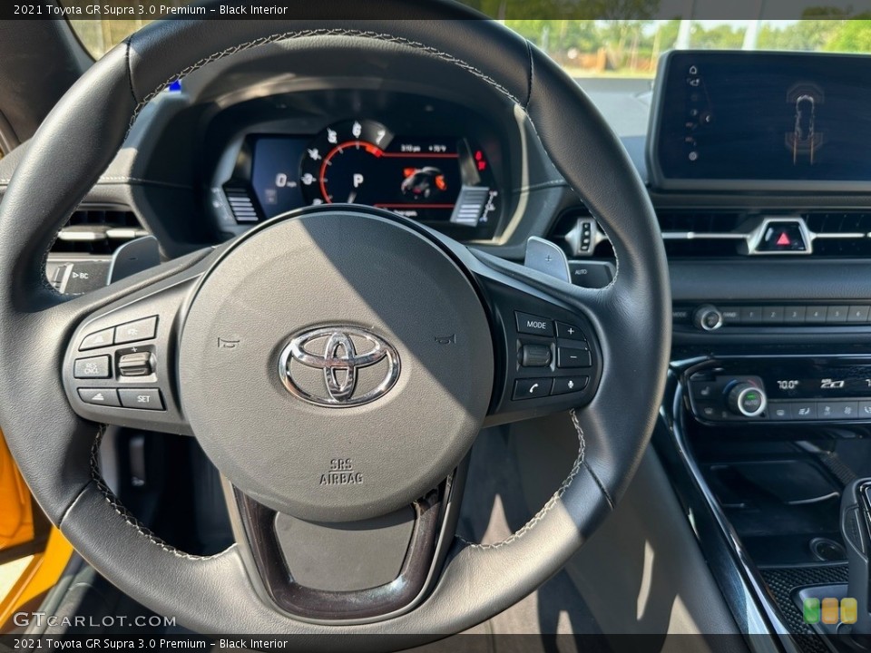 Black Interior Steering Wheel for the 2021 Toyota GR Supra 3.0 Premium #145040199