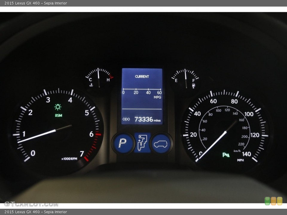Sepia Interior Gauges for the 2015 Lexus GX 460 #145041915