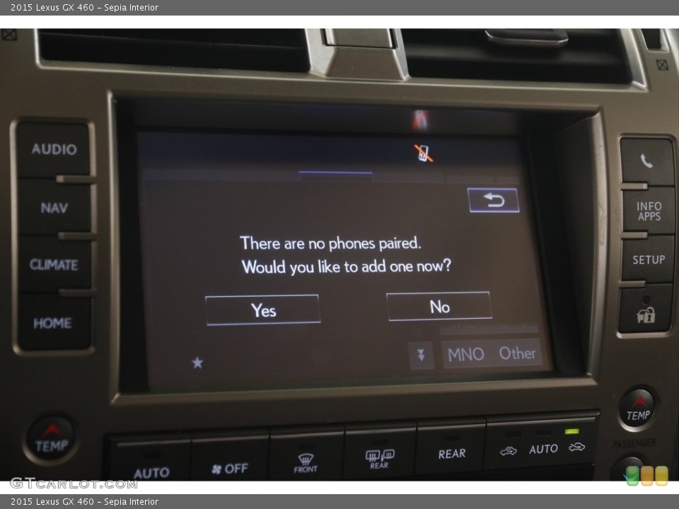 Sepia Interior Controls for the 2015 Lexus GX 460 #145042011