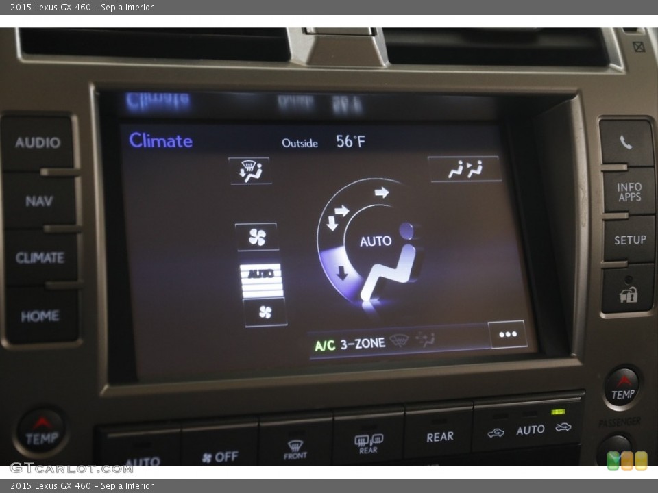 Sepia Interior Controls for the 2015 Lexus GX 460 #145042041
