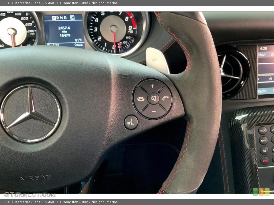 Black designo Interior Steering Wheel for the 2013 Mercedes-Benz SLS AMG GT Roadster #145044825