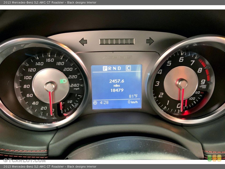 Black designo Interior Gauges for the 2013 Mercedes-Benz SLS AMG GT Roadster #145044834