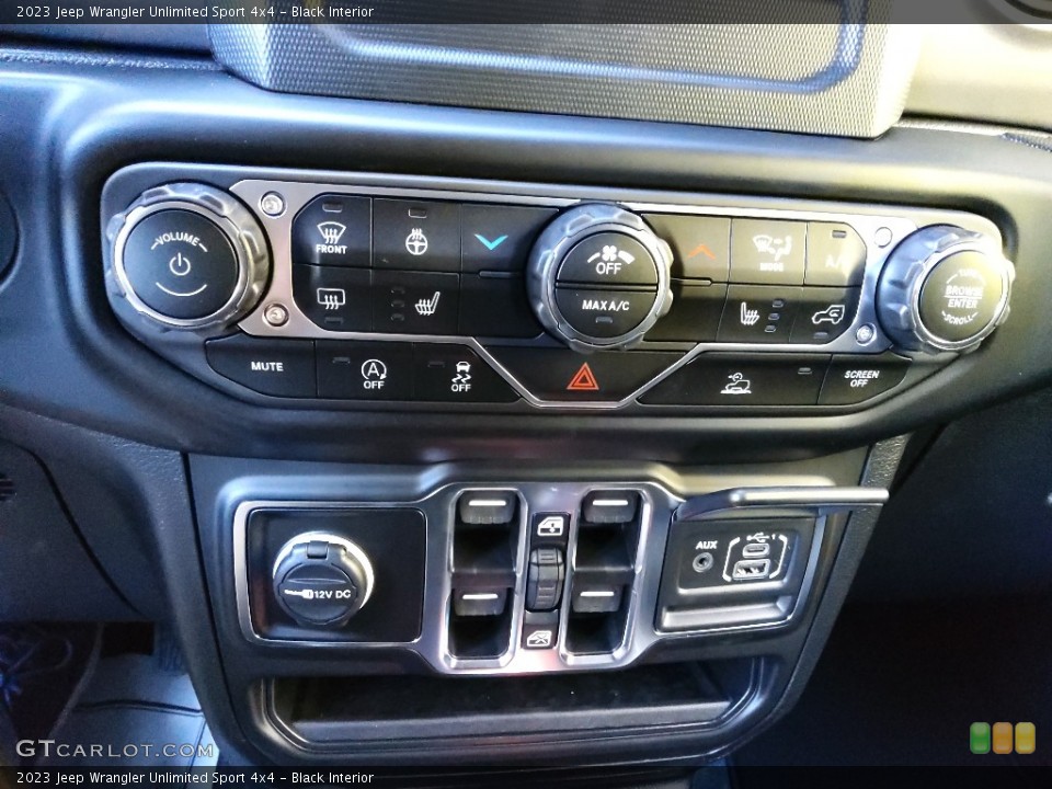 Black Interior Controls for the 2023 Jeep Wrangler Unlimited Sport 4x4 #145045693