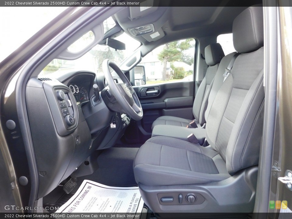 Jet Black Interior Front Seat for the 2022 Chevrolet Silverado 2500HD Custom Crew Cab 4x4 #145046560