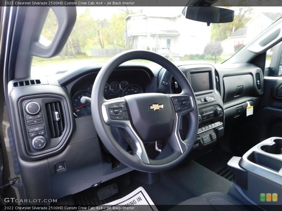 Jet Black Interior Steering Wheel for the 2022 Chevrolet Silverado 2500HD Custom Crew Cab 4x4 #145046596