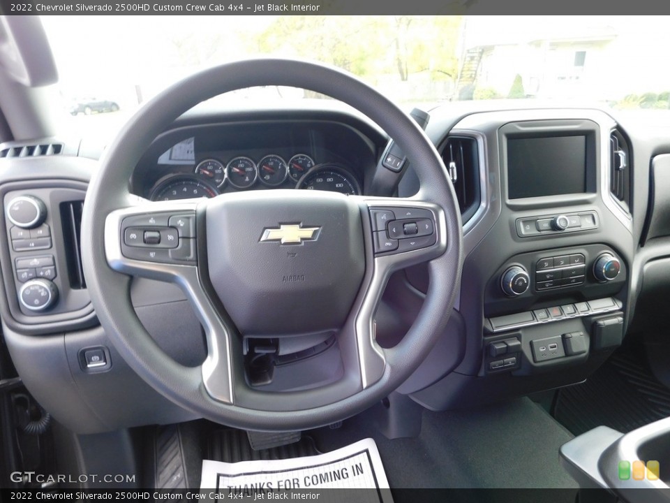 Jet Black Interior Steering Wheel for the 2022 Chevrolet Silverado 2500HD Custom Crew Cab 4x4 #145046611