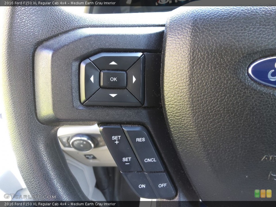 Medium Earth Gray Interior Steering Wheel for the 2016 Ford F150 XL Regular Cab 4x4 #145048540