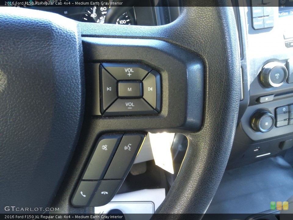 Medium Earth Gray Interior Steering Wheel for the 2016 Ford F150 XL Regular Cab 4x4 #145048555
