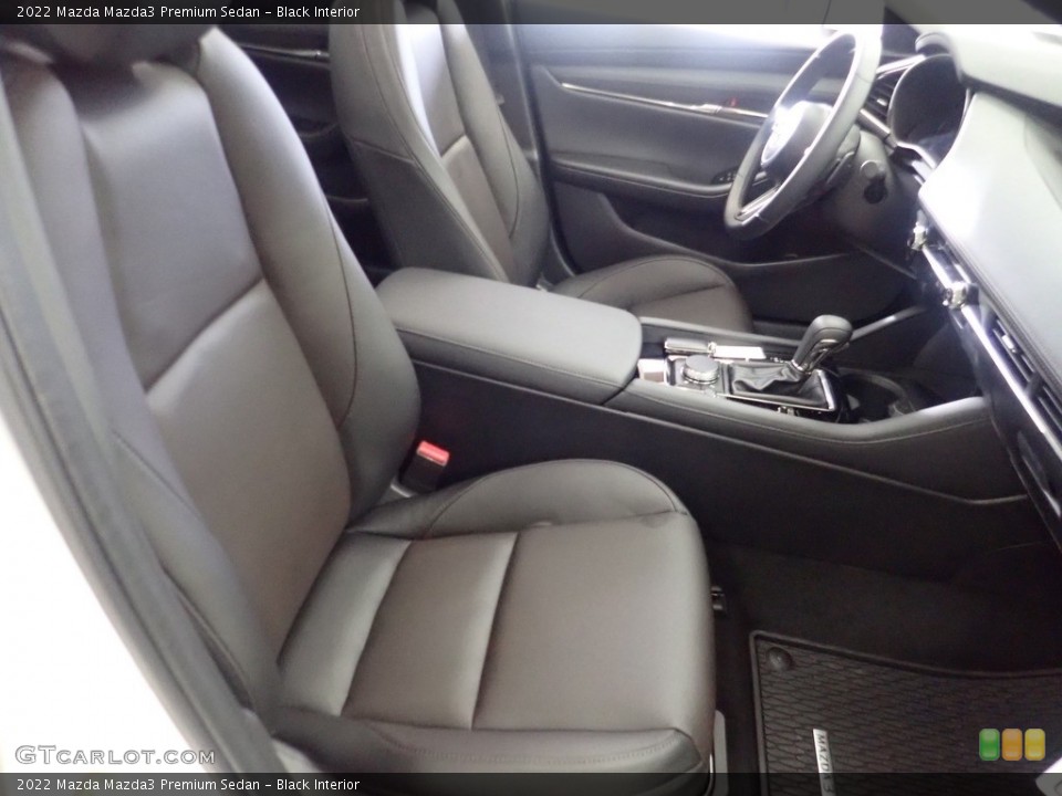 Black Interior Front Seat for the 2022 Mazda Mazda3 Premium Sedan #145050105