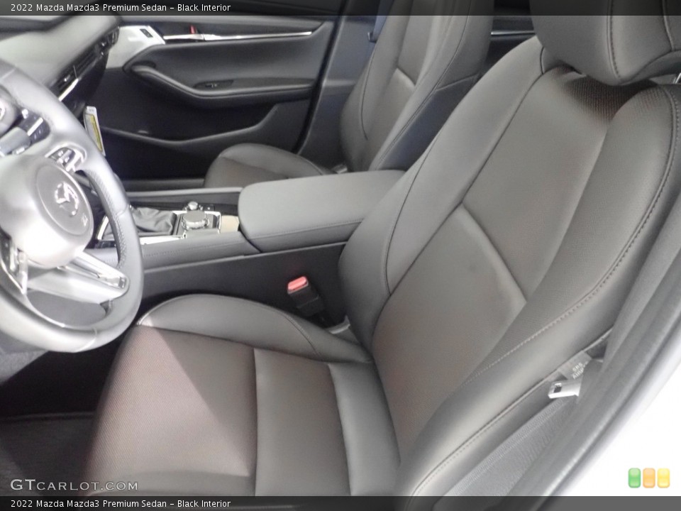 Black Interior Front Seat for the 2022 Mazda Mazda3 Premium Sedan #145050177