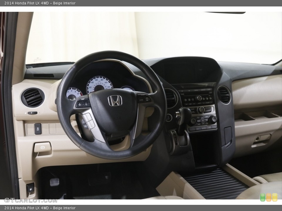 Beige Interior Dashboard for the 2014 Honda Pilot LX 4WD #145051402