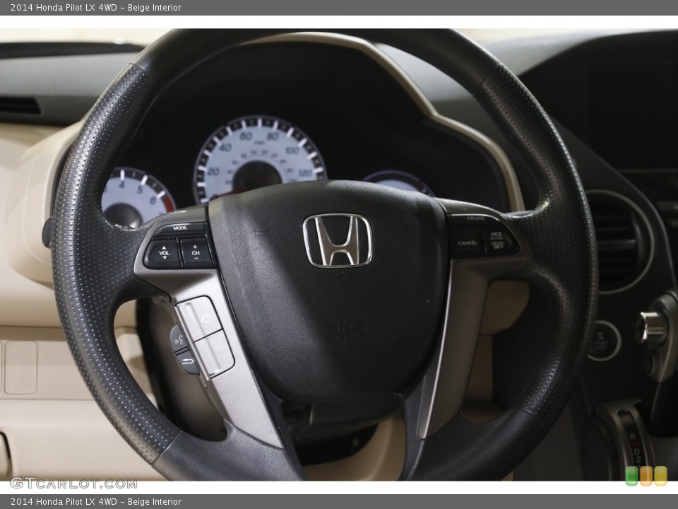 Beige Interior Steering Wheel for the 2014 Honda Pilot LX 4WD #145051426