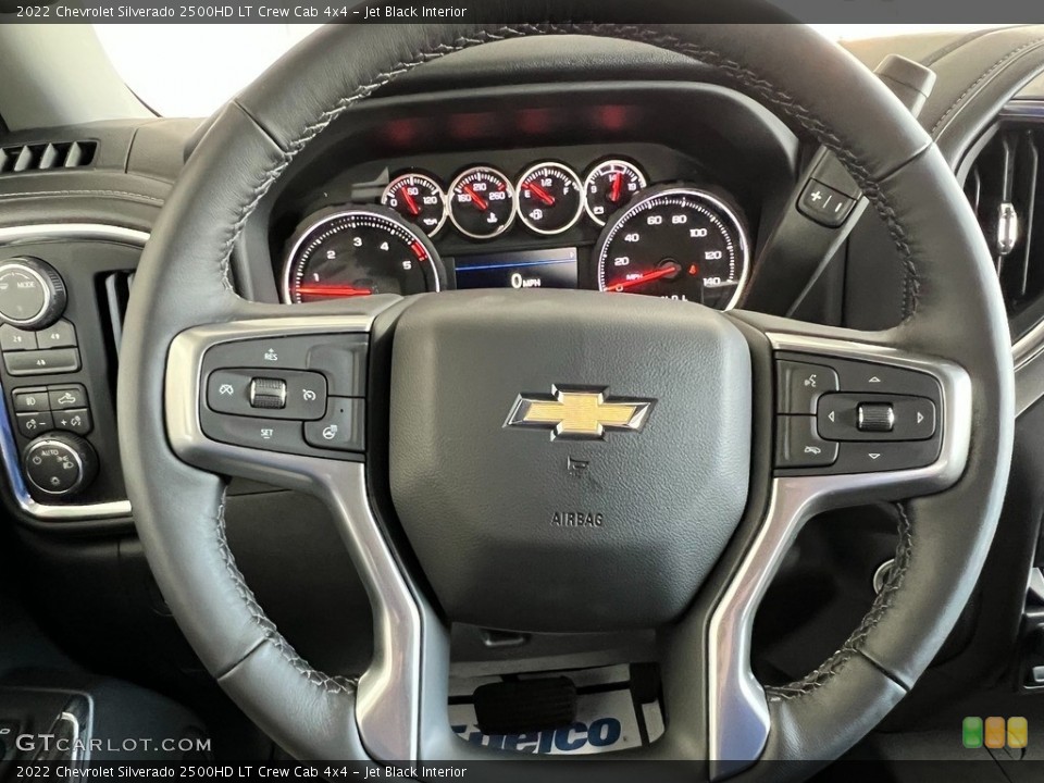 Jet Black Interior Steering Wheel for the 2022 Chevrolet Silverado 2500HD LT Crew Cab 4x4 #145052386