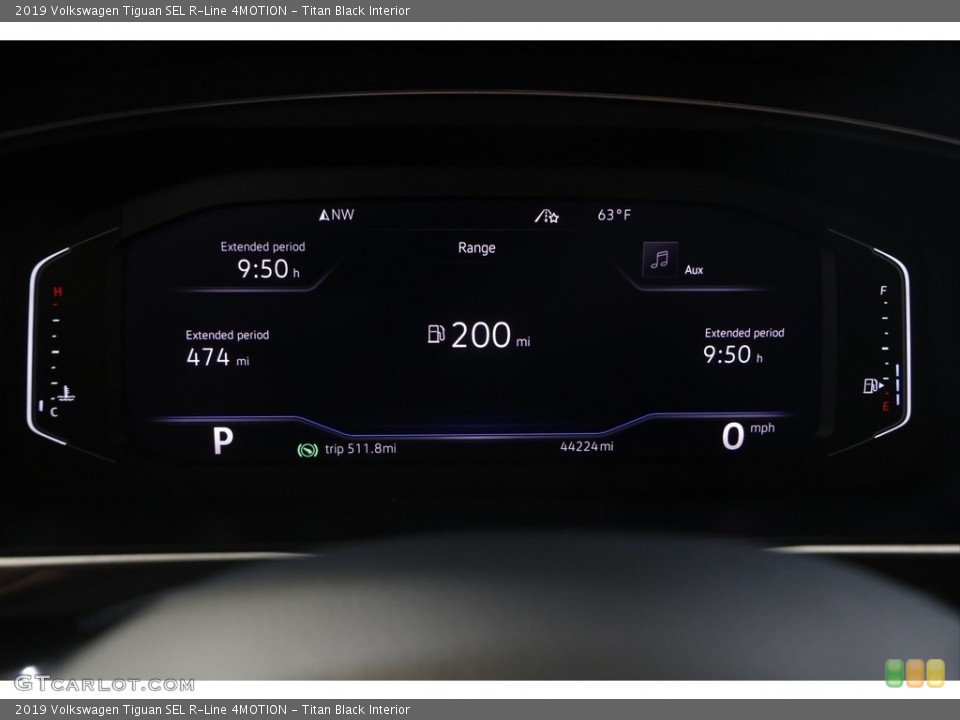 Titan Black Interior Gauges for the 2019 Volkswagen Tiguan SEL R-Line 4MOTION #145056408