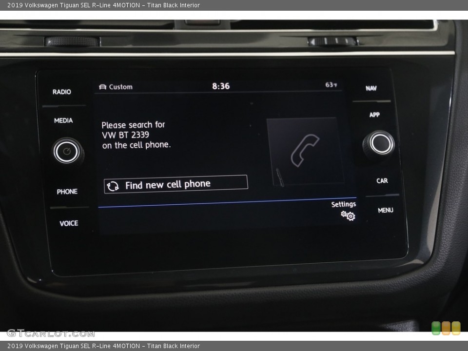 Titan Black Interior Controls for the 2019 Volkswagen Tiguan SEL R-Line 4MOTION #145056475