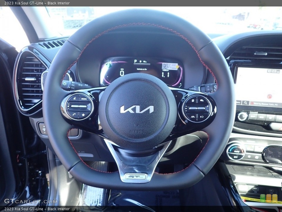 Black Interior Steering Wheel for the 2023 Kia Soul GT-Line #145058005