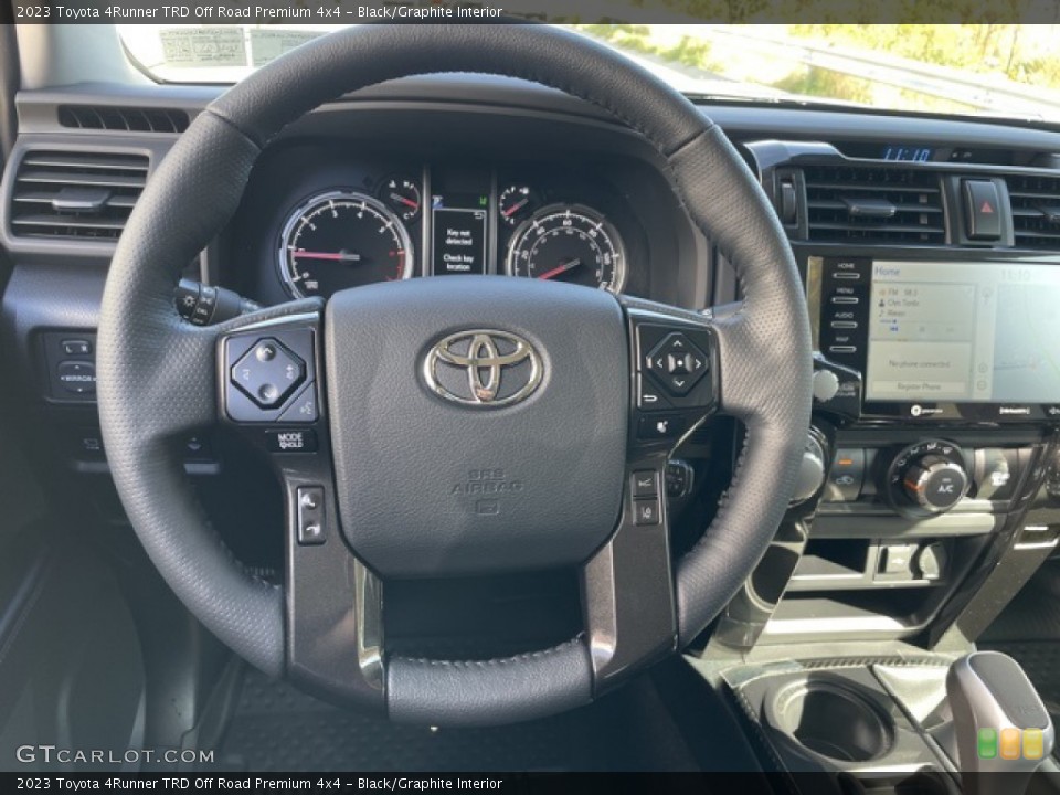 Black/Graphite Interior Steering Wheel for the 2023 Toyota 4Runner TRD Off Road Premium 4x4 #145059145