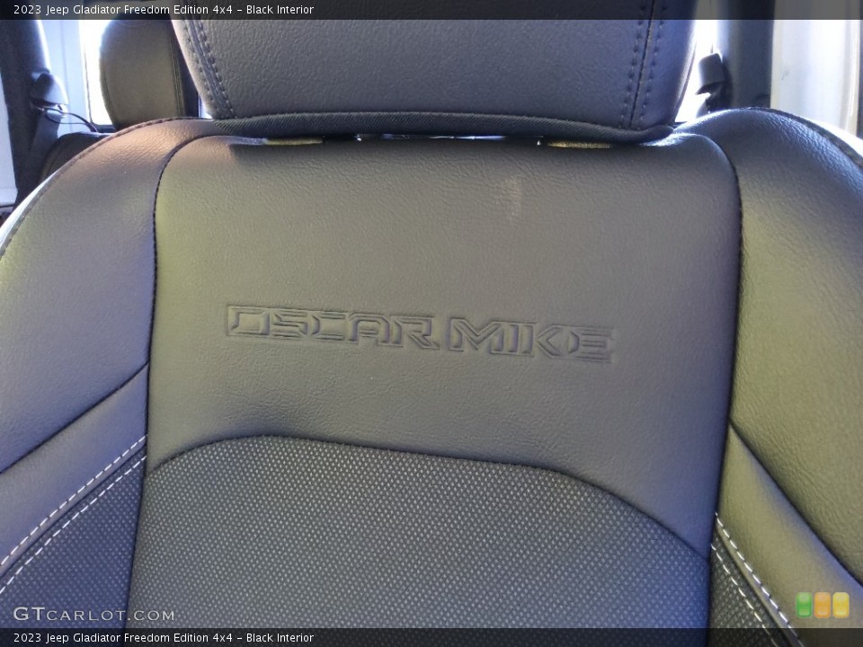 Black Interior Front Seat for the 2023 Jeep Gladiator Freedom Edition 4x4 #145068793