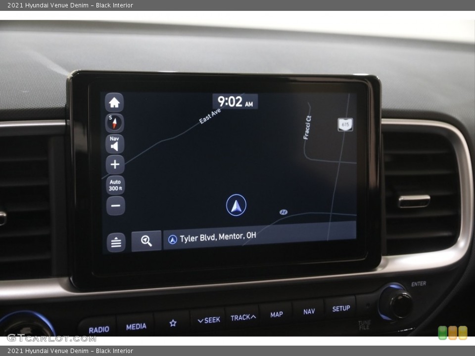Black Interior Navigation for the 2021 Hyundai Venue Denim #145069228