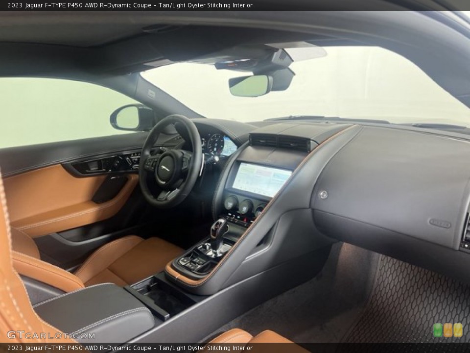 Tan/Light Oyster Stitching Interior Dashboard for the 2023 Jaguar F-TYPE P450 AWD R-Dynamic Coupe #145072769