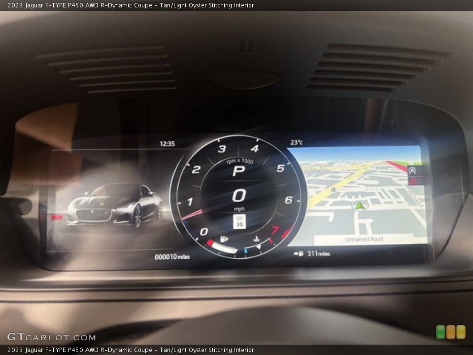 Tan/Light Oyster Stitching Interior Gauges for the 2023 Jaguar F-TYPE P450 AWD R-Dynamic Coupe #145072982