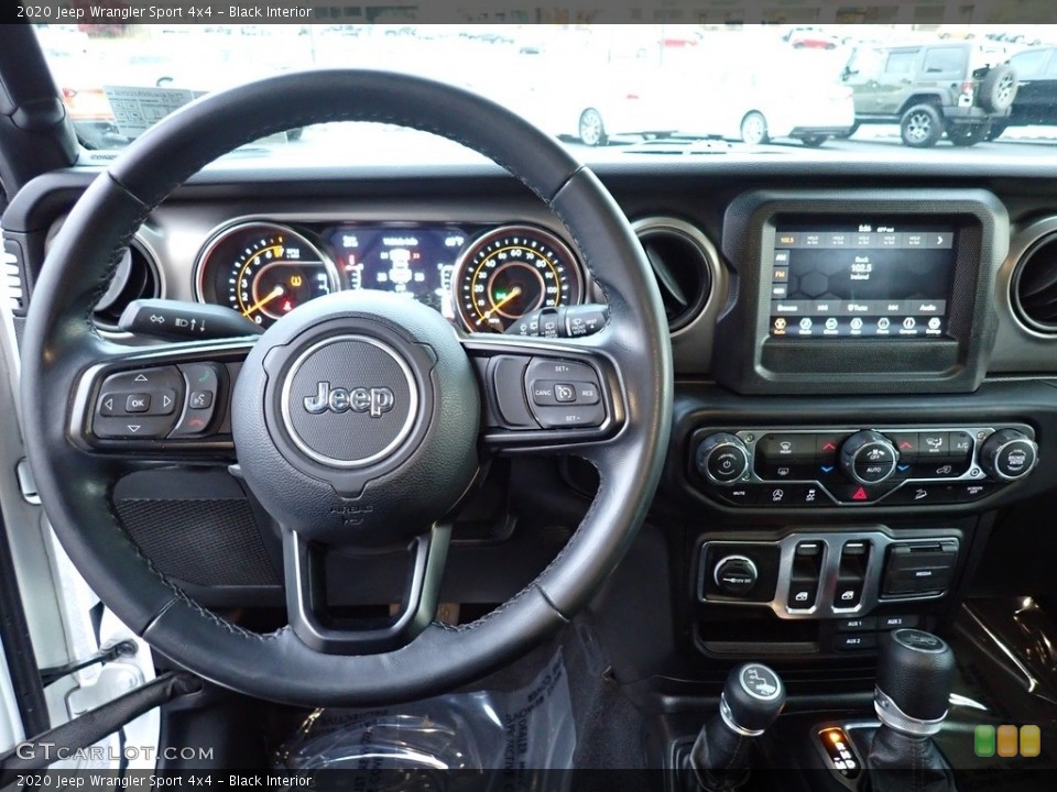 Black Interior Dashboard for the 2020 Jeep Wrangler Sport 4x4 #145073006