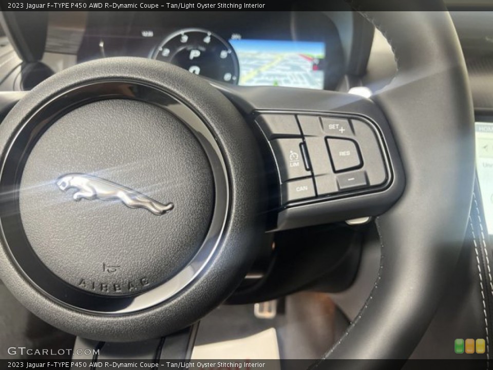 Tan/Light Oyster Stitching Interior Steering Wheel for the 2023 Jaguar F-TYPE P450 AWD R-Dynamic Coupe #145073060