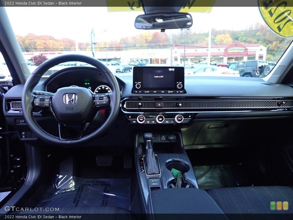 Black Interior Dashboard for the 2022 Honda Civic EX Sedan #145074458