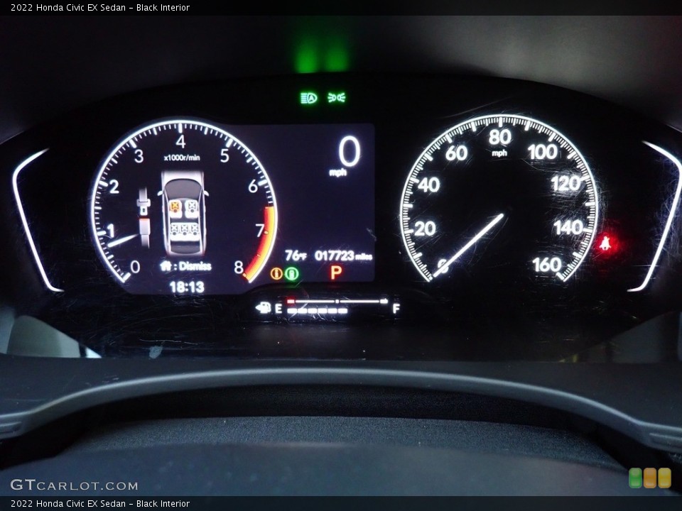 Black Interior Gauges for the 2022 Honda Civic EX Sedan #145074617