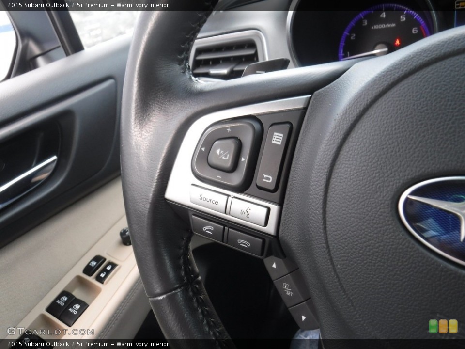Warm Ivory Interior Steering Wheel for the 2015 Subaru Outback 2.5i Premium #145075118